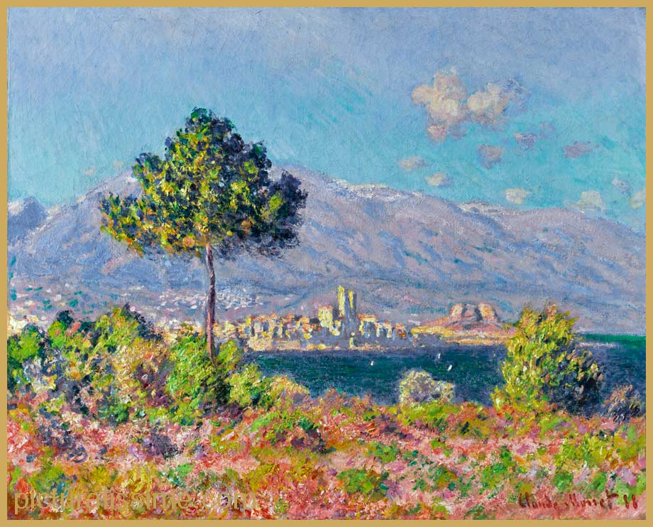 copie reproduction Monet Antibes vue du Plateau de Notre Dame
