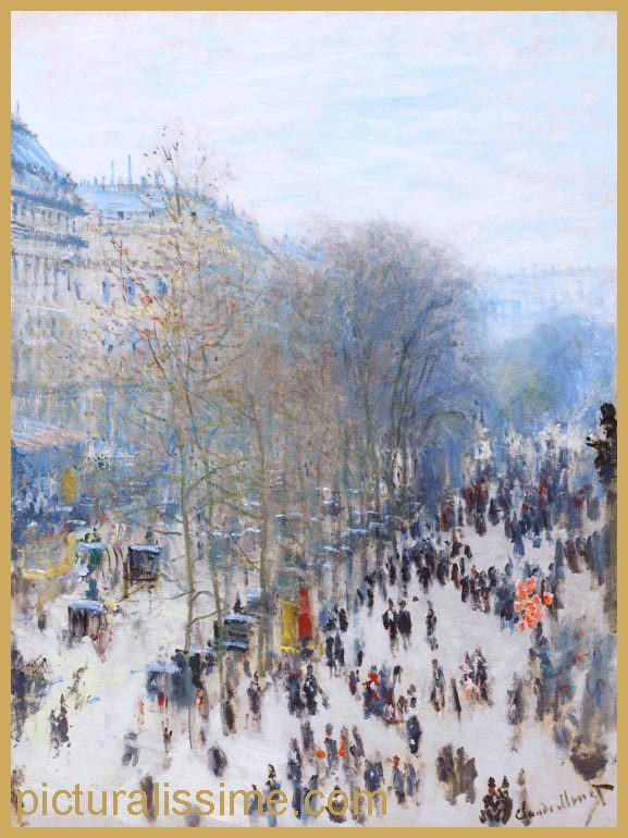 copie reproduction Monet boulevard des capucines