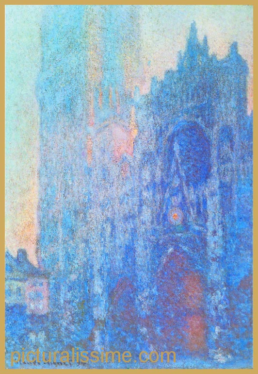 copie reproduction Monet Cathédrale de Rouen Facade et Tour d'Albane effet du matin