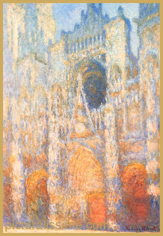 copie reproduction Monet Cathédrale de Rouen Soleil Clark