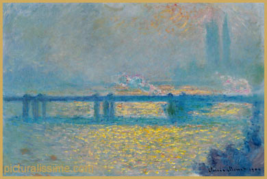Claude Monet Charing Cross Bridge, temps couvert