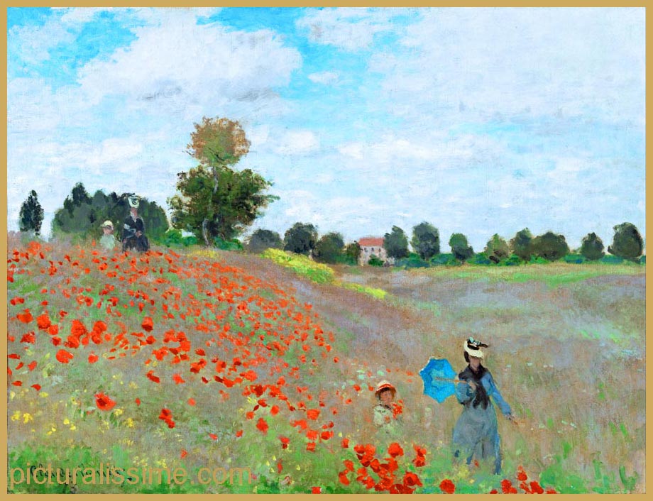 copie reproduction Monet les Coquelicots, la promenade Orsay