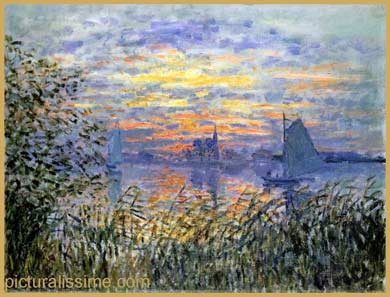 Claude Monet Coucher de soleil sur la Seine