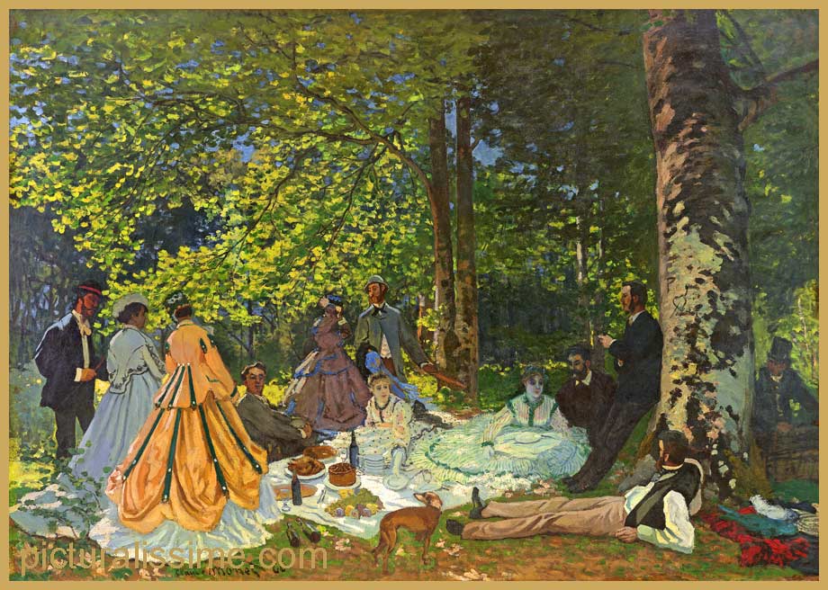 copie reproduction Monet le Déjeuner sur l'herbe à Fontainebleau