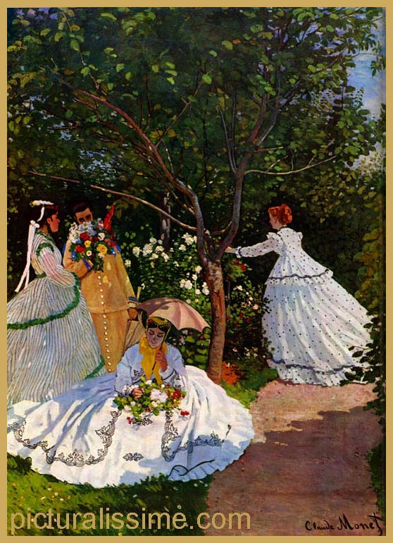 copie reproduction Monet Femmes au Jardin