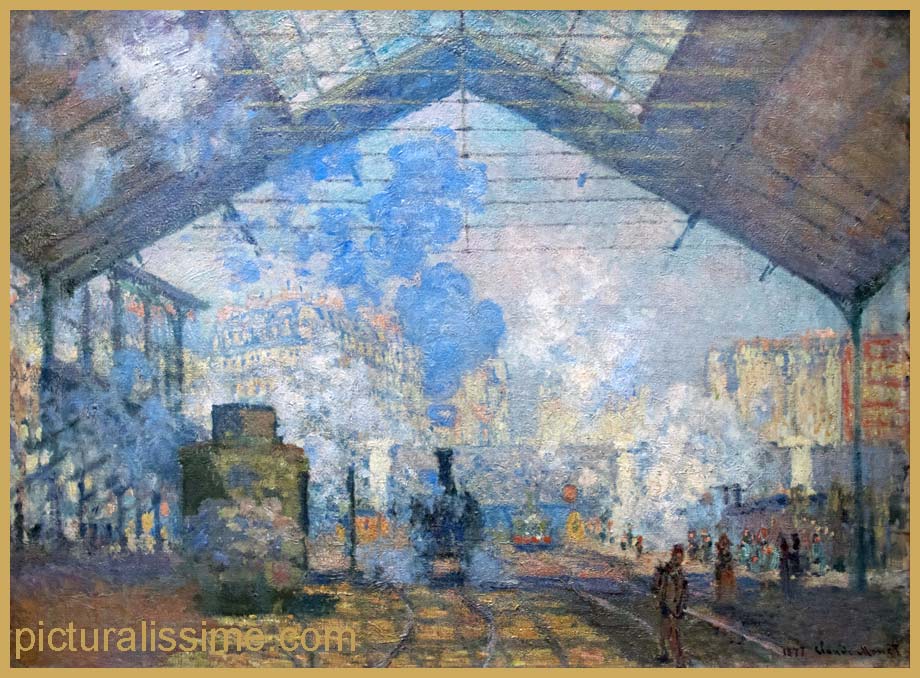 copie reproduction Monet Gare Saint Lazare Paris