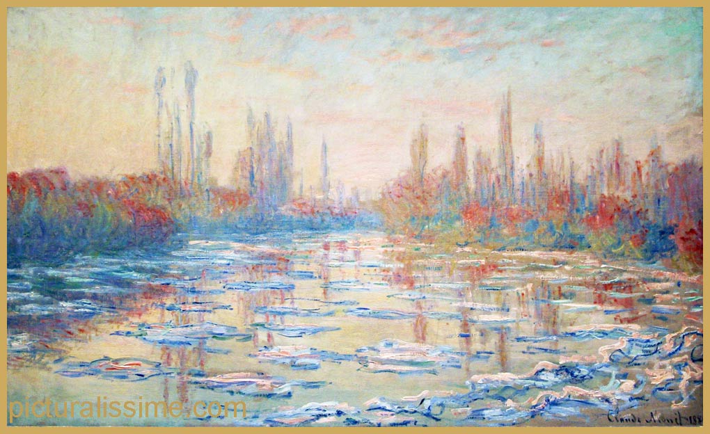 copie reproduction Monet les Glaetccedil;ons
