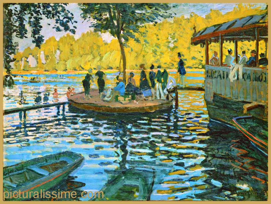 copie reproduction Monet la Grenouillère à Bougival