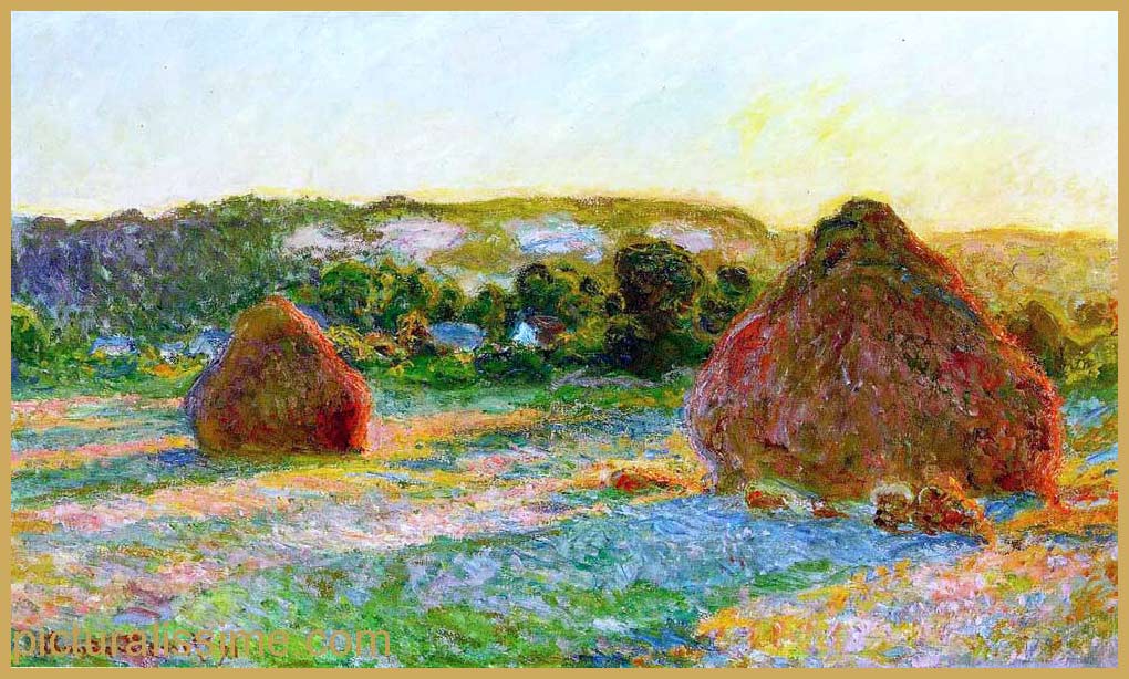 copie reproduction Monet Meules fin d'été