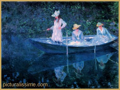 Claude Monet dans la Norvégienne à Giverny