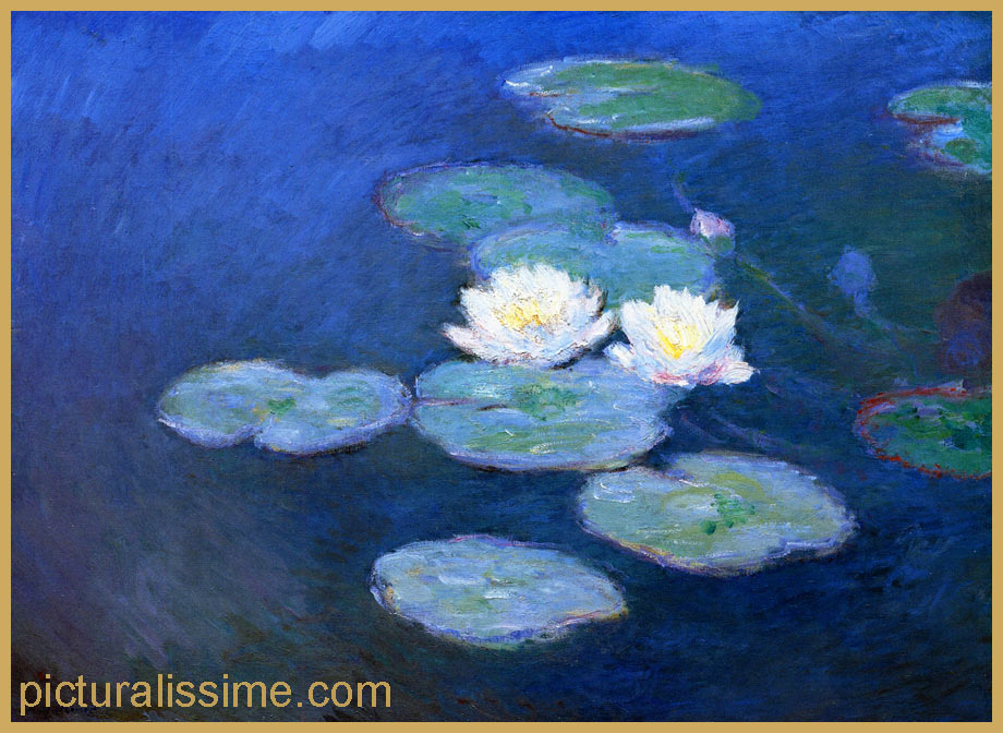 copie reproduction Monet Nymphéas effet du soir