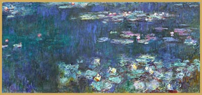 Claude Monet nymphéas reflet vert partie droite
