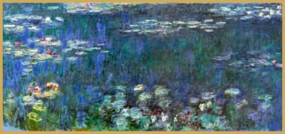 Claude Monet nymphéas reflet vert gauche