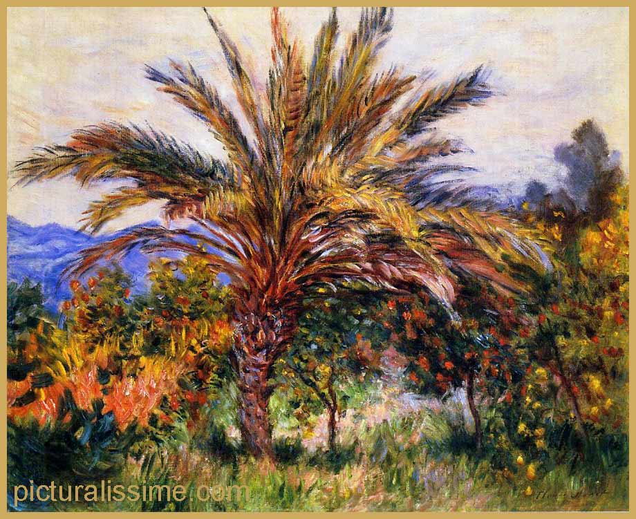 copie reproduction Monet Palmier à Bordighera