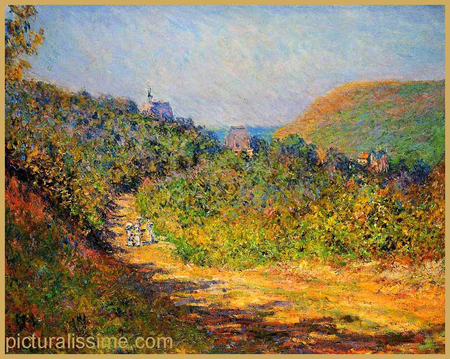 copie reproduction Monet les petites Dalles le fond du pays