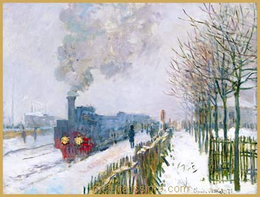 Claude Monet train dans la neige