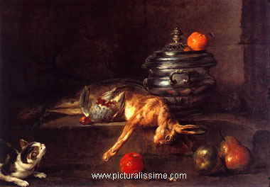 Nature Morte Chardin soupière en argent