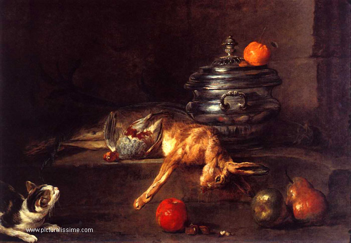 Copie Repropuction Chardin Soupière en argent