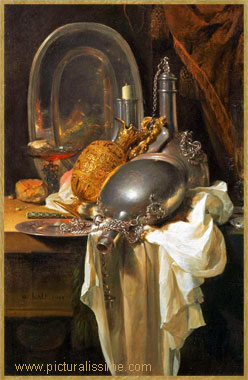 nature morte Willem Kalf or et argent