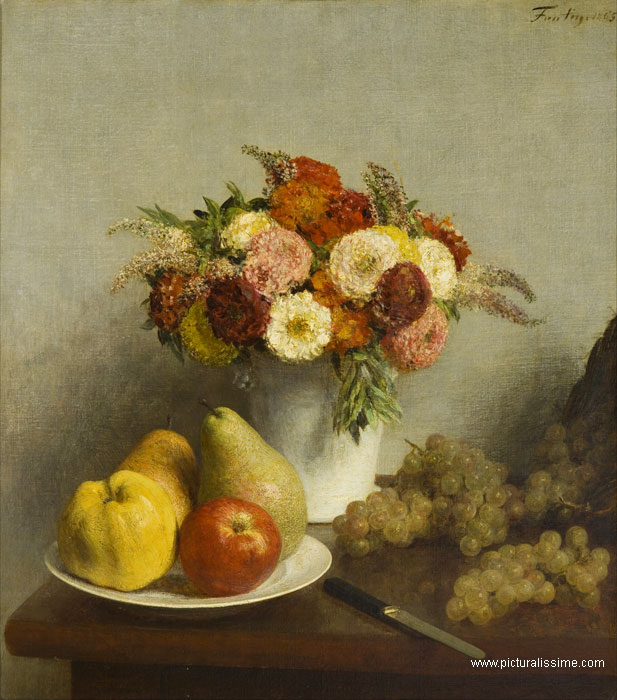 Copie Repropuction Latour Fleurs et Fruits 1