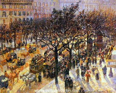 Camille Pissarro boulevard des italiens l'après midi