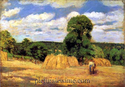 Camille Pissarro la moisson etagrave; montfoucault
