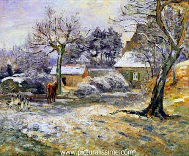 Camille Pissarro Neige etagrave; Montfoucault