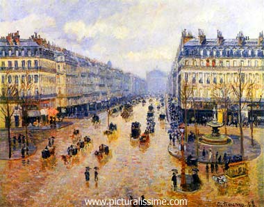 Camille Pissarro avenue de l'opéra effet de pluie