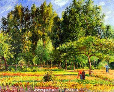 Camille Pissarro Peupliers après midi etagrave; Eragny