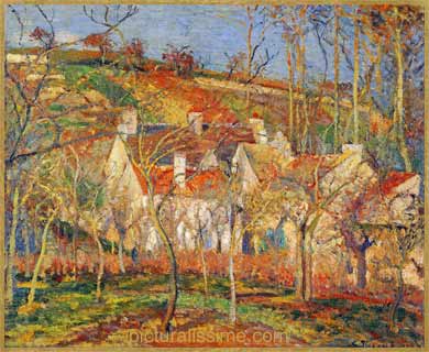 Camille Pissarro les toits rouges