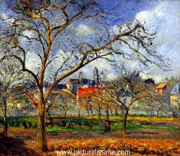 Camille Pissarro Verger en hiver à Pontoise