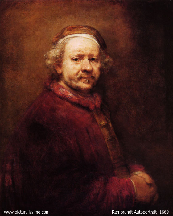 Copie Reproduction Rembrandt Autoportrait 1669