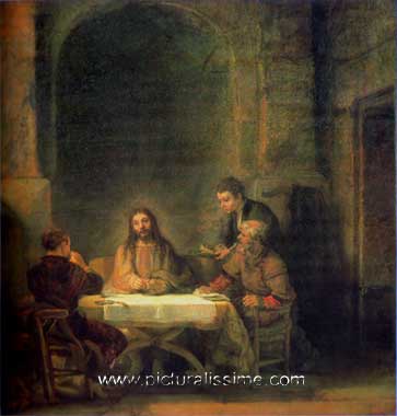 Rembrandt les pèlerins d'Emmas