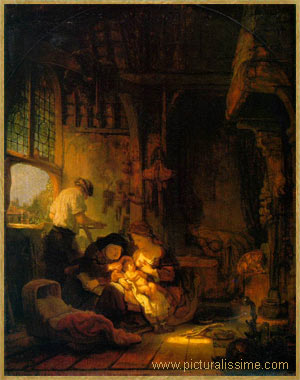 Rembrandt La Sainte Famille