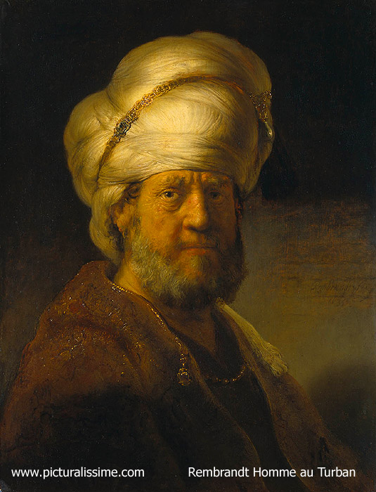 Copie Reproduction Rembrandt l'Homme au Turban
