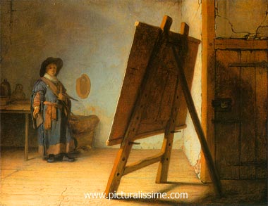 Rembrandt le Peintre dans son atelier