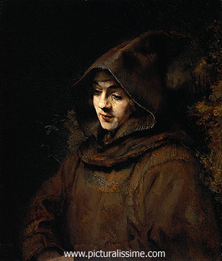 Rembrandt Titus en habit de Moine