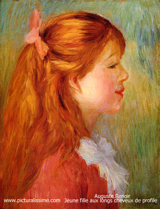 Auguste Renoir Jeune fille aux longs cheveux de profil