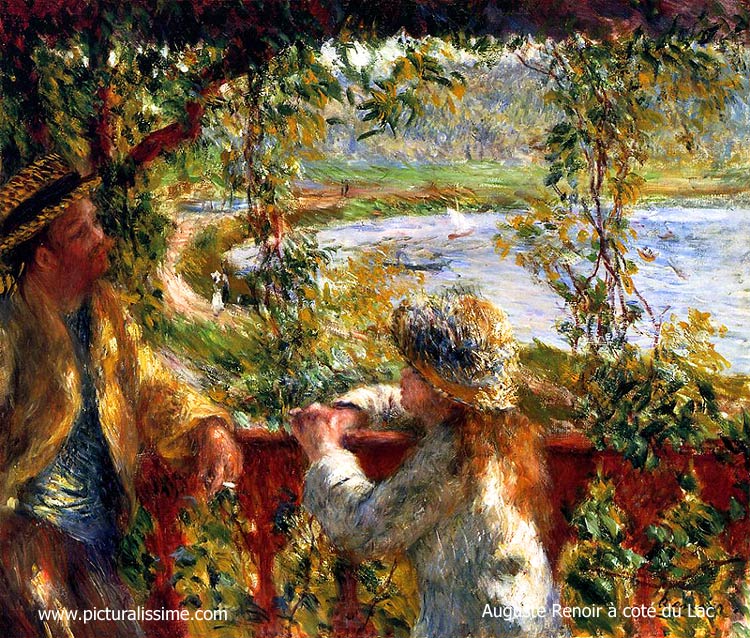 Copie Reproduction Renoir etagrave; coté du Lac