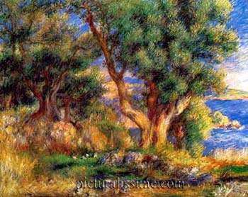 Auguste Renoir paysage etagrave; coté de Menton