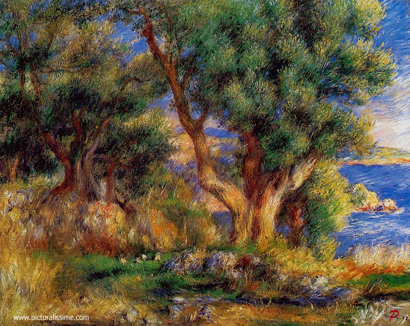 Copie Reproduction Renoir Paysage etagrave; coté de Menton