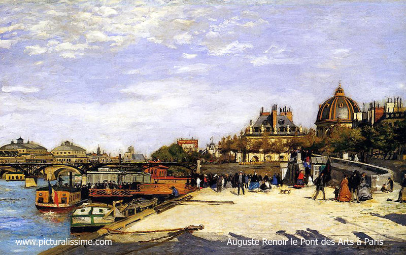 Copie Reproduction Renoir le Pont des Arts etagrave; Paris