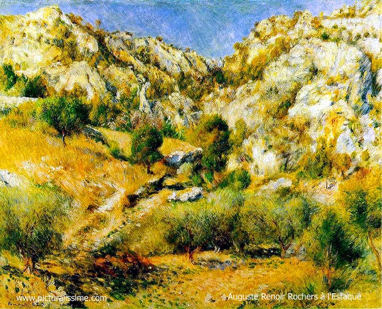 Copie Reproduction Renoir Rochers etagrave; l'Estaque