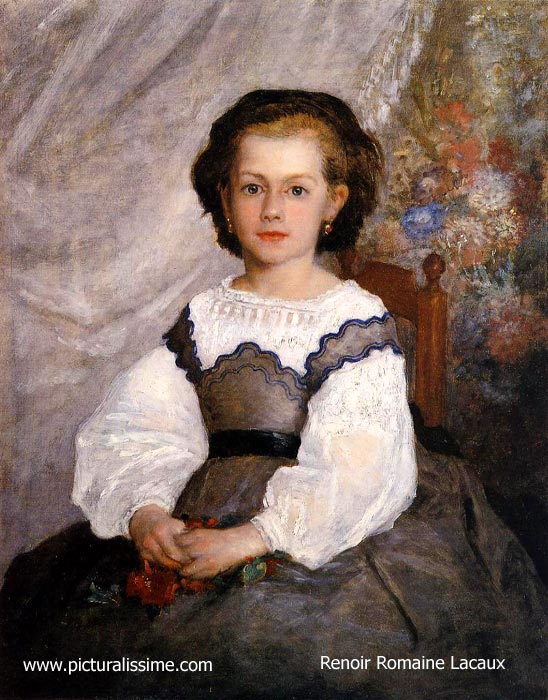 Copie Reproduction Renoir Mademoiselle Romaine Lacaux