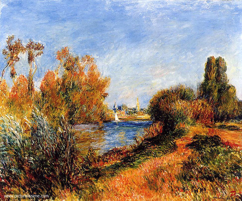 Copie Reproduction Renoir la Seine etagrave; Argenteuil
