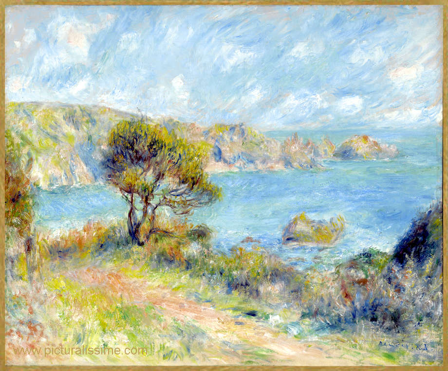 Copie Reproduction Renoir Vue de Guernesey