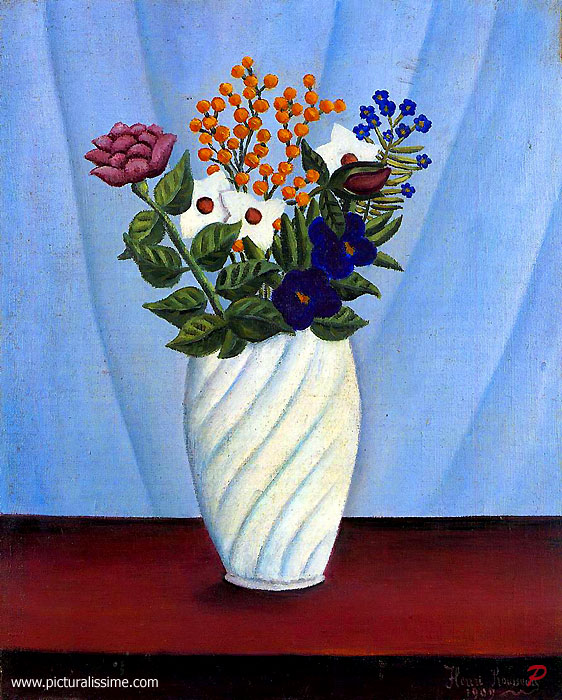 Copie Reproduction Henri Rousseau Bouquet de Fleurs 2