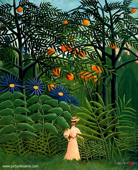 Henri Rousseau Femme Forêt Exotique