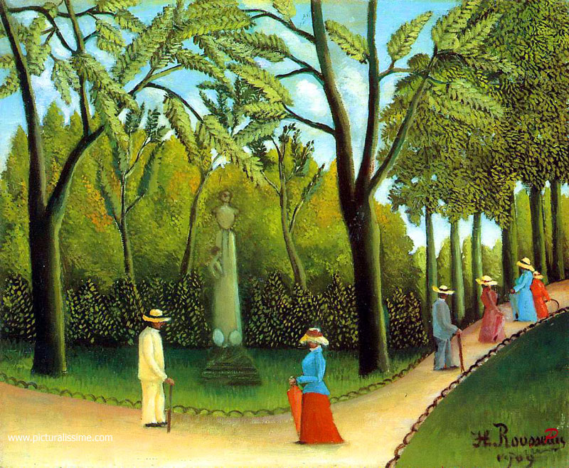 Copie Reproduction Henri Rousseau Jardin du Luxembourg
