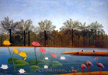 Henri Rousseau les Flamants